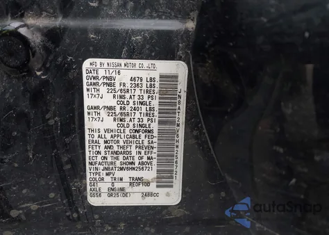 2017 Nissan Rogue S from USA, damaged, VIN JN8AT2MV6HW256721